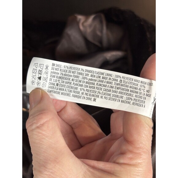 Endless Rose Velvet Blazer Large Brown Single Breasted Boyfriend Relaxed Lined - Picture 7 of 12